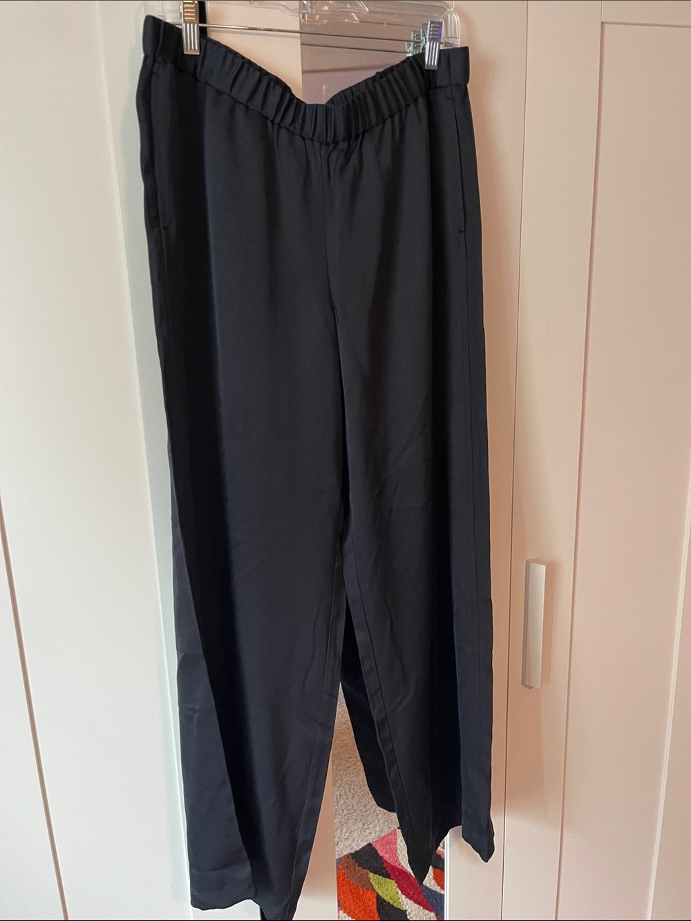 J. Jill Black Relaxed Elastic-Waist Dress Pants